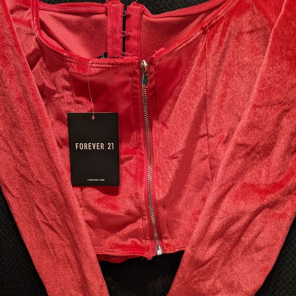 NWT Velvet Corset Top - Picture 3 of 3